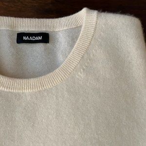 Cream NAADAM 100% cashmere sweater EUC